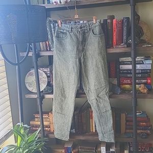 Green vintage Guess skinny jeans